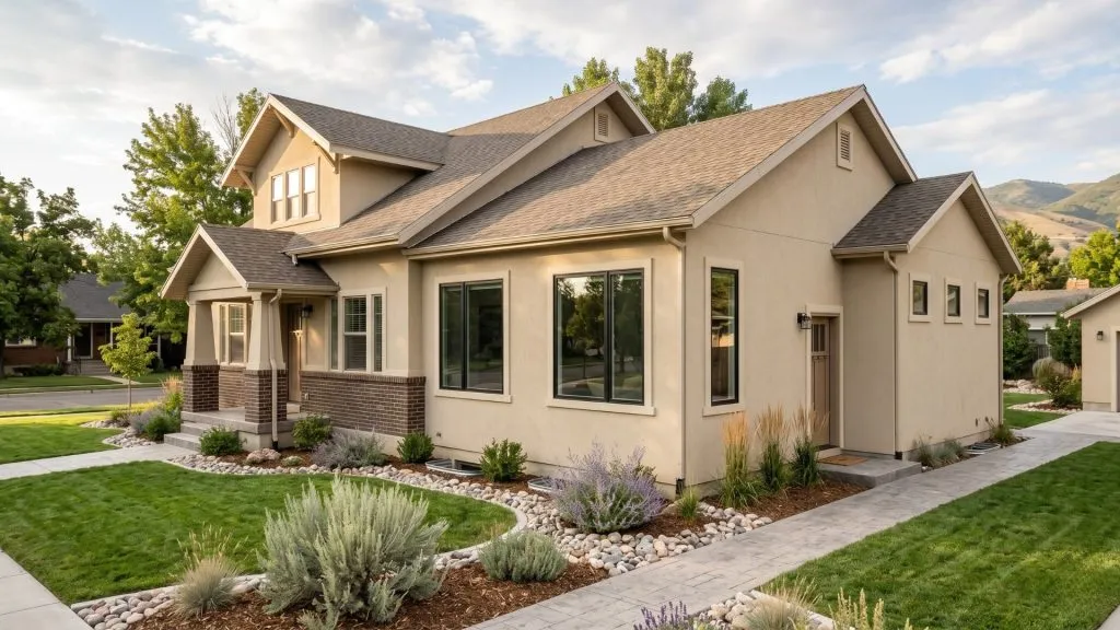 Completed home additions Utah seamlessly integrated with existing architecture and professional landscaping