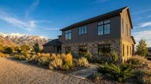 Luxury custom home exterior mountain views Salt Lake City Utah